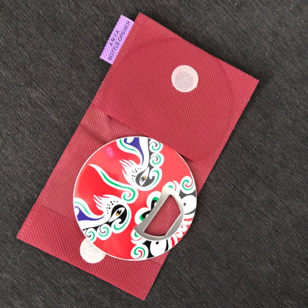 Double sided ANYA bottle opener with pouch 🐲🍻
